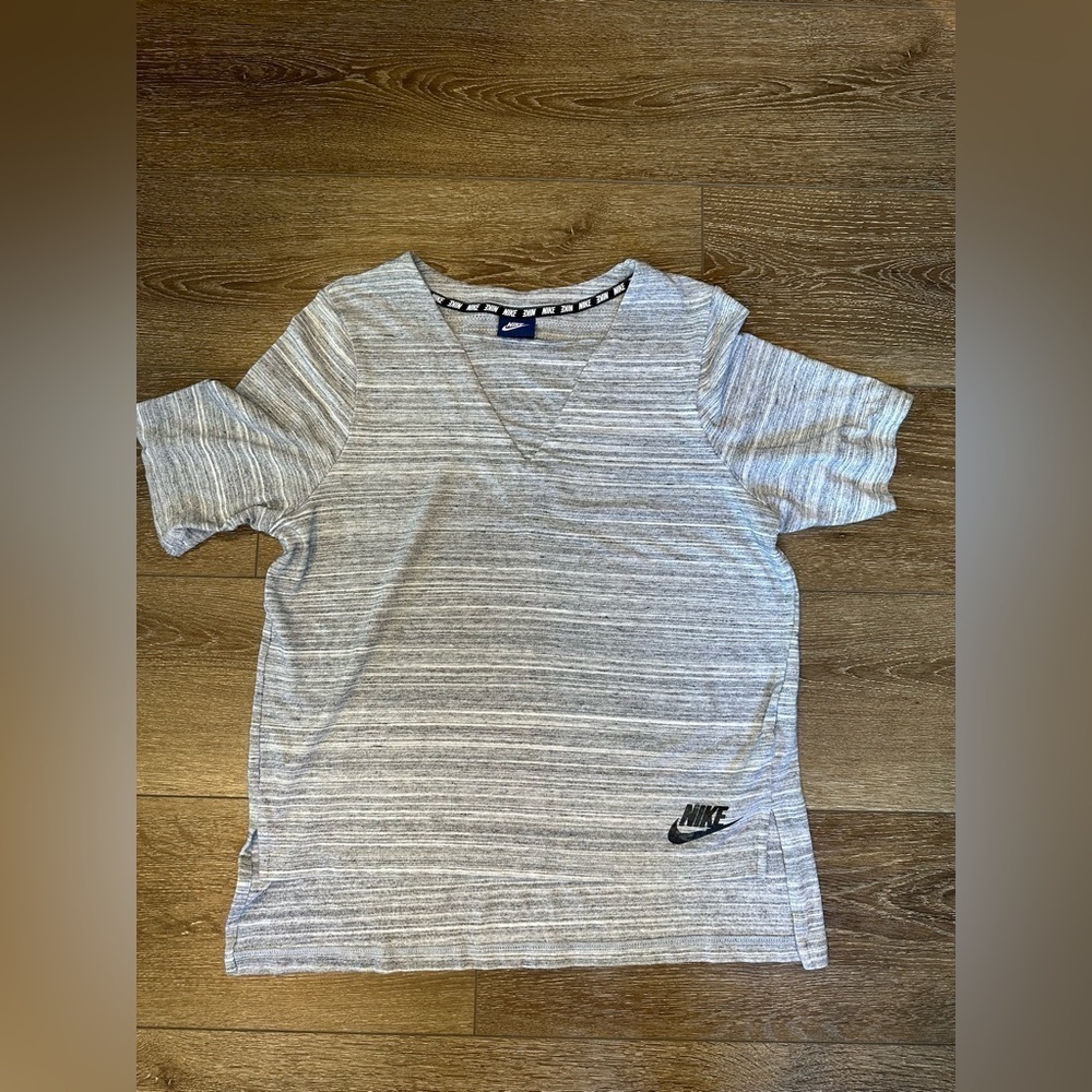 Nike Advance 15 Knit Top Short Sleeve Gray - Picture 9 of 11